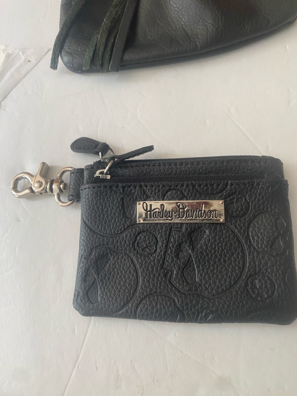Harley Davidson Embossed Skull Coin Bag